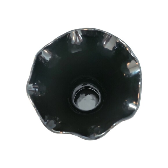 NEW Vintage 12" Haeger Glossy Black Vase Modernist Deco - Picture 4 of 5